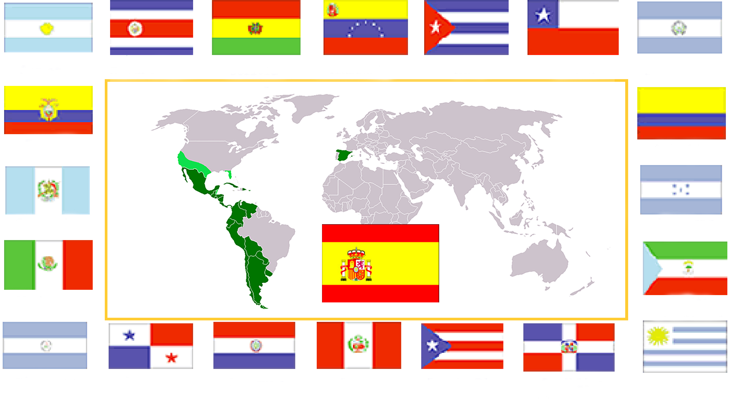 mapa habla española